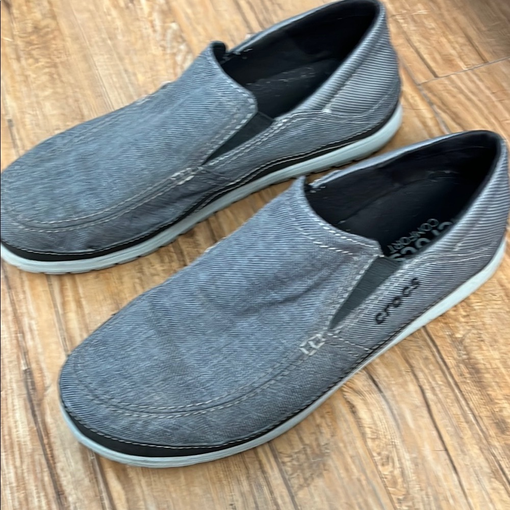 CROCS Gray Slip-On Loafers